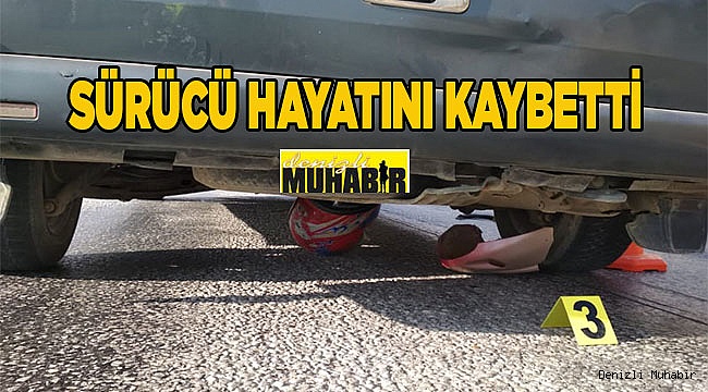 MOTOSİKLET MİNİBÜSÜN ALTINDA KALDI