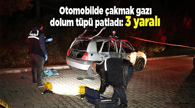 Otomobilde çakmak gazı dolum tüpü patladı: 3 yaralı 