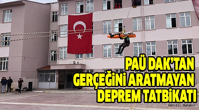 PAÜ DAK DEPREM TATBİKATINA KATILDI
