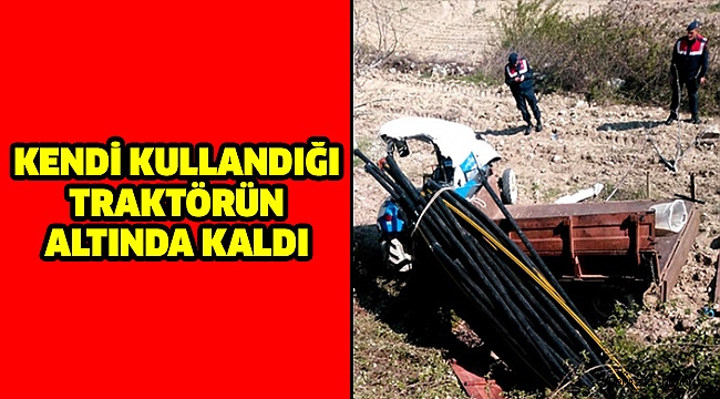 BULDAN’DA TRAKTÖR DEVRİLDİ