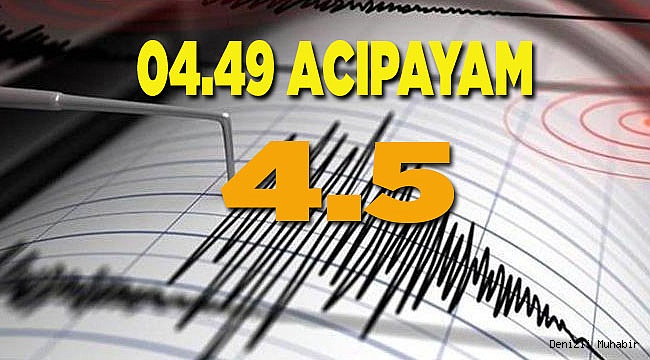 Denizli'de 4,5 büyüklüğünde deprem
