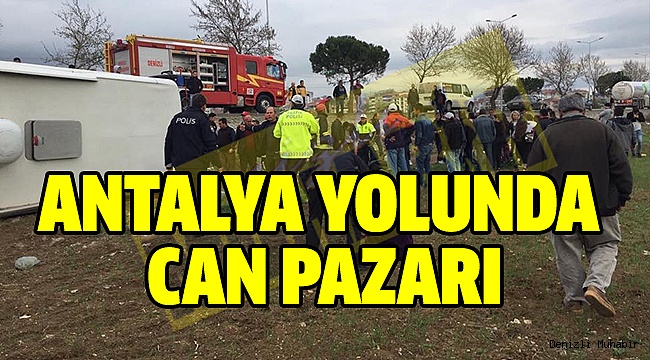 Denizli'de Öğrenci Otobüsü Devrildi 4'ü ağır 32 yaralı