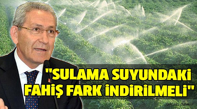 Milletvekili Arslan Sulama Fiyatlarını Eleştirdi