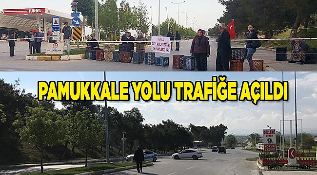 Pamukkale yolu trafiğe açıldı