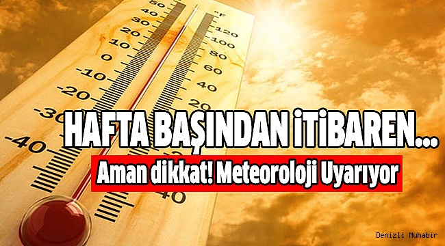 Denizli'ye Meteoroloji'den Kritik Uyarı!