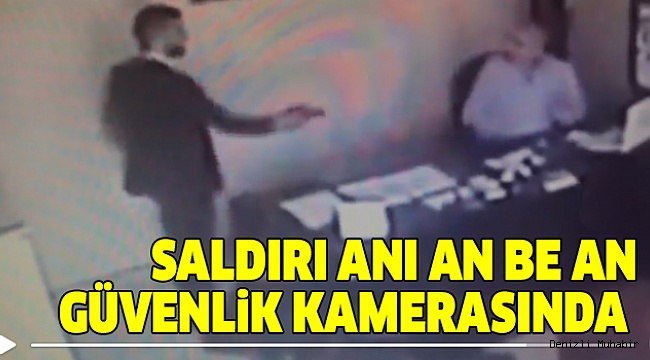 İŞYERİNE SİLAHLI SALDIRI ANI KAMERADA