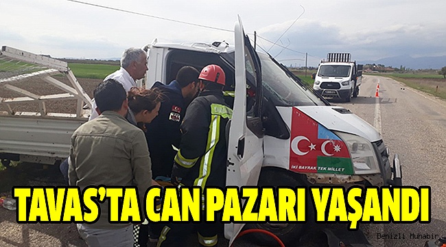 Kamyonet Otomobille Çarpıştı:3 Yaralı