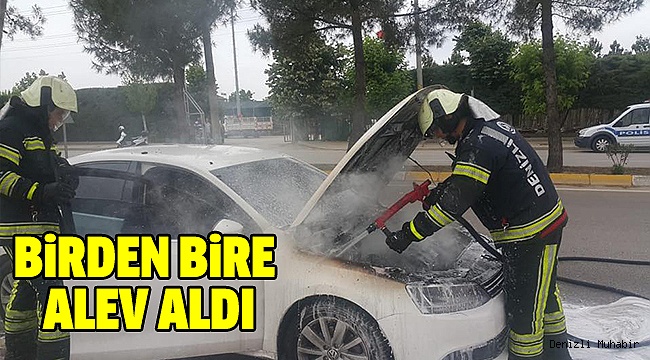 Merkezefendi’de Araç Yangını Korkuttu