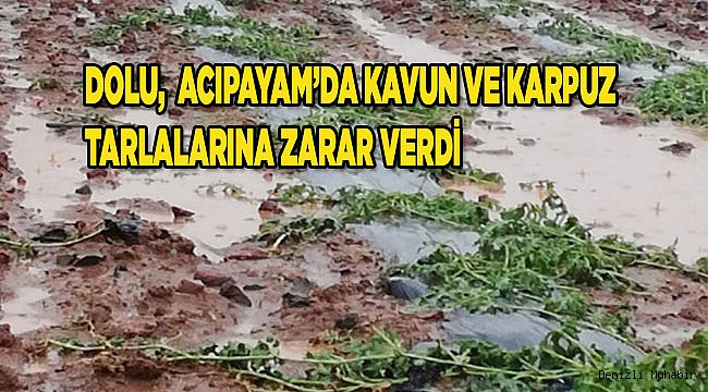 Acıpayam'ı dolu vurdu!