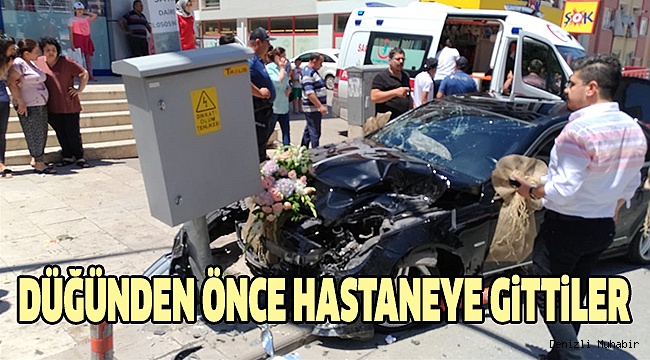 Gelin Arabası Kaza Yaptı:3 Yaralı