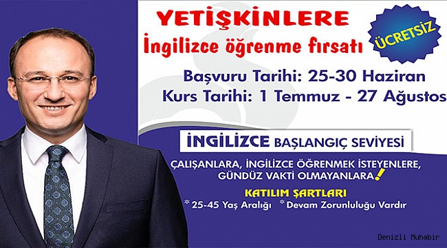 Pamukkale Belediyesi'nden Yetişkinlere İngilizce Öğrenme Fırsatı