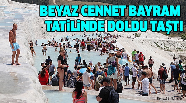 Pamukkale'yi 9 Günde 99 Bin 747 Turist Gezdi