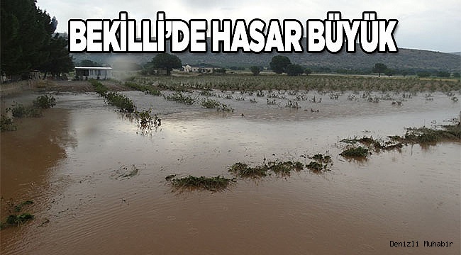 Tarlalar sular altında kaldı