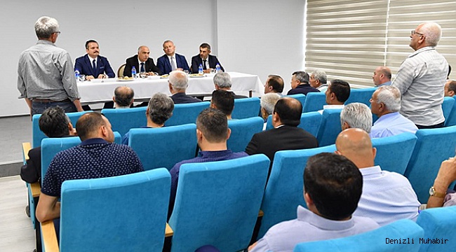 Vali Karahan, Babadağ ve Sarayköy Muhtarlar İle Bir araya Geldi