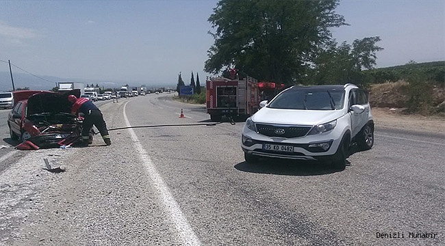 Denizli'de trafik kazası: 4 yaralı