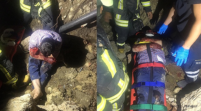Kayalıklardan düştü, imdadına itfaiye yetişti