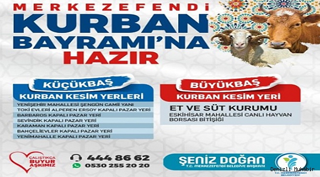 MERKEZEFENDİ KURBAN BAYRAMINA HAZIR