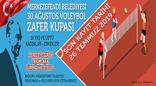 Merkezefendi Voleybol Zafer Kupası Kayıtları Başladı