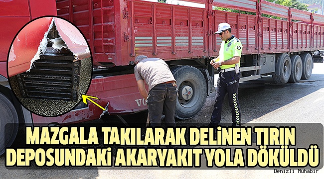 Yola Dökülen Akaryakıt Sürücülere Zor Anlar Yaşattı