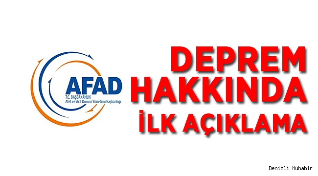 AFAD'tan Açıklama Geldi