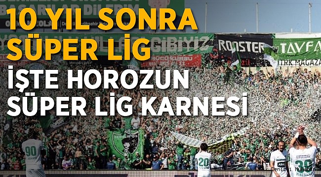 İşte Denizlispor'un Süper Lig Geçmişi