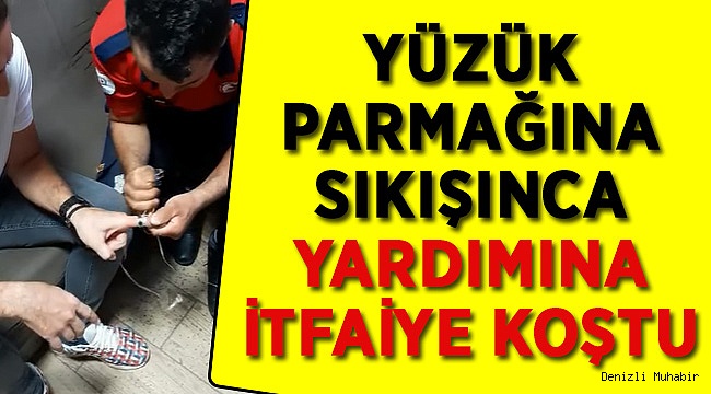 Parmağını İtfaiye Kurtardı