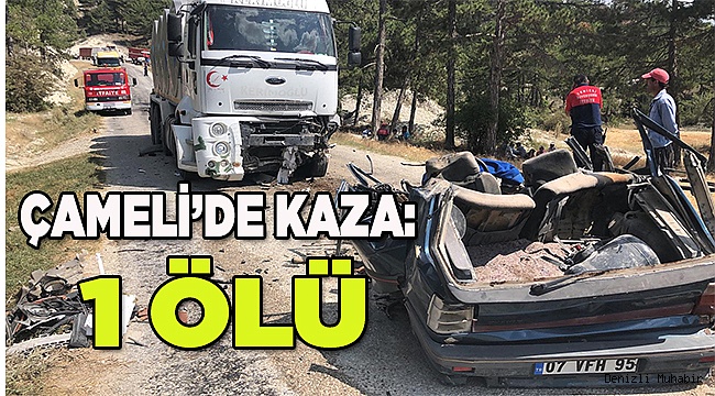 Süt Kamyonu ile Otomobil Çarpıştı: 1 Ölü
