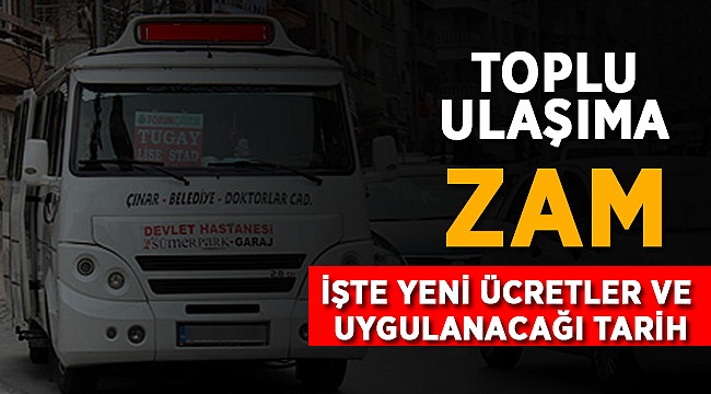 Ulaşıma Zam! İşte Yeni Fiyatlar