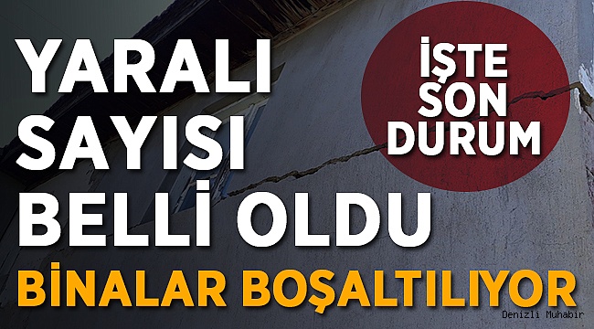 Yaralı Sayısı Belli Oldu! Binalar Boşaltılıyor