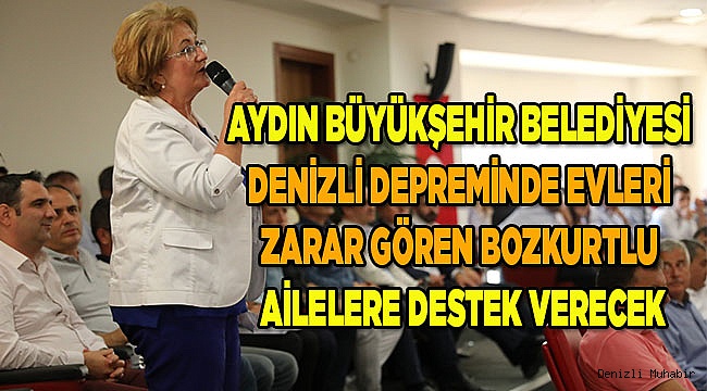 AYDIN BÜYÜKŞEHİR,  BOZKURTLU AİLELERE DESTEK VERECEK