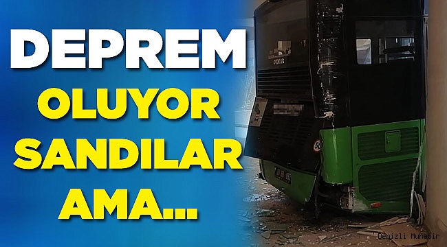 Belediye Otobüsü Dükkana Daldı! Apartmandakiler ise