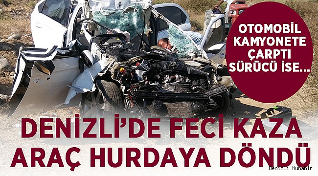 Otomobil Kamyonet ile Çarpıştı! Sürücü ise...