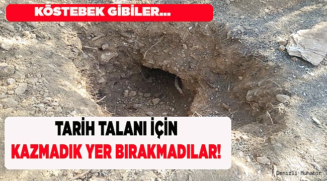ARAZİLER DEFİNECİLER TARAFINDAN YAĞMALANIYOR