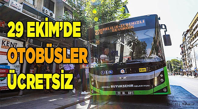 Cumhuriyet Bayramı’nda otobüsler ücretsiz