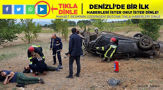 Denizli'de feci kaza