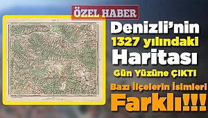 Denizli'nin 1327 Yılındaki Haritası