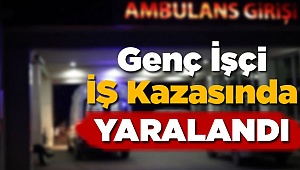 Genç İşçinin Kafasına Demir Parçaları Düştü