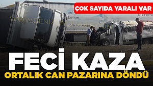 Kamyonet Ticari Araçla Çarpıştı! Yaralılar Var!