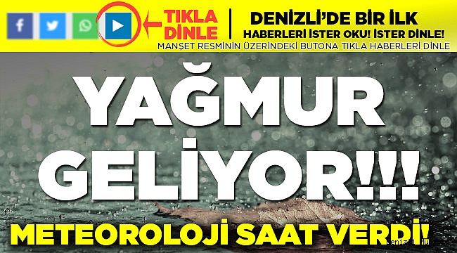 Meteoroloji Yağmur İçin Saat Verdi! Hava Sıcaklıkları Düştü!
