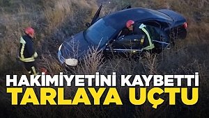 Otomobiliyle Tarlaya Uçtu! 2Yaralı