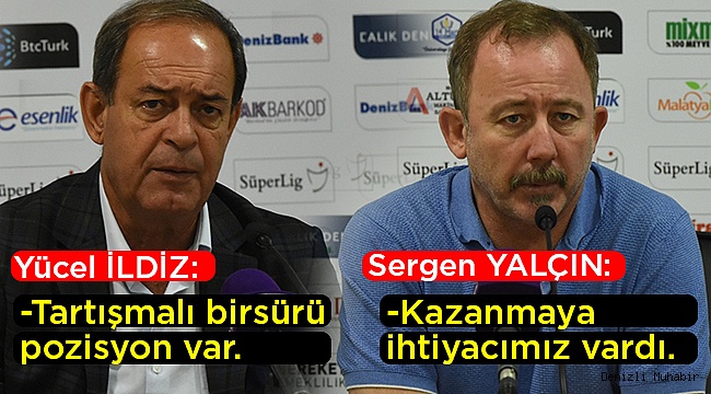 Teknik Adamlardan Maç Sonu Açıklamaları