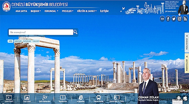 www.denizli.bel.tr yeni yüzüyle hizmette