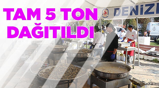 5 TON HAMSİ DAĞITILDI
