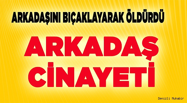 ARKADAŞINI BIÇAKLAYARAK ÖLDÜRDÜ
