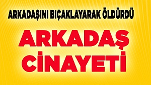 ARKADAŞINI BIÇAKLAYARAK ÖLDÜRDÜ