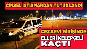 Denizli'de tutuklanan zanlı, cezaevi kapısından elleri kelepçeli halde kaçtı
