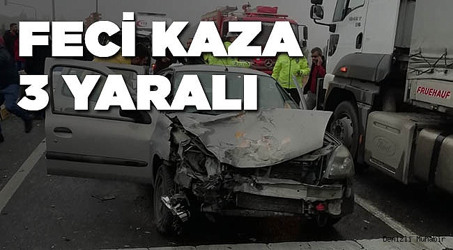Denizli'de zincirleme trafik kazası: 3 yaralı