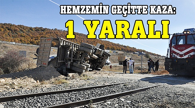 Hemzemin geçitte kaza: 1 yaralı