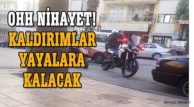 Kaldırımda giden motosiklet ve elektrikli bisikletlere ceza