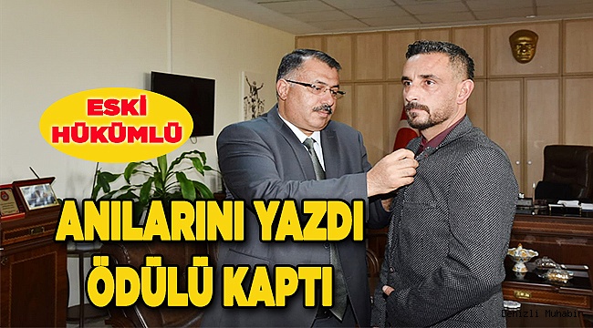 Öykü yarışmasında üçüncü olan Denizlili eski hükümlüye ödülü verildi